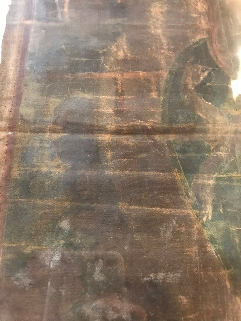 タンカ 仏画 肉筆 骨董 十一面観音 額付き