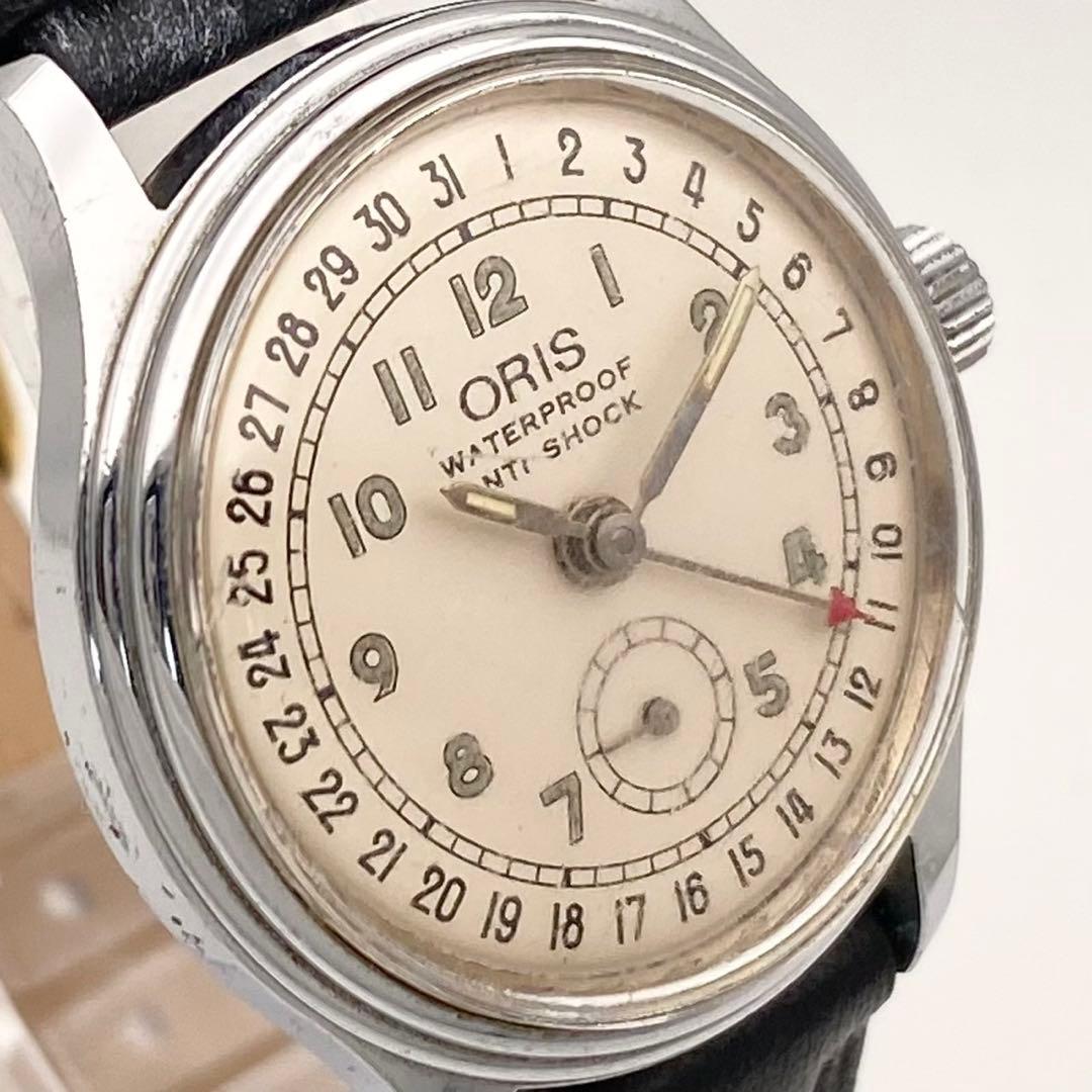 【稼働】ORIS ポインターデイト 手巻き時計 スモセコ ヴィンテージ メンズ
