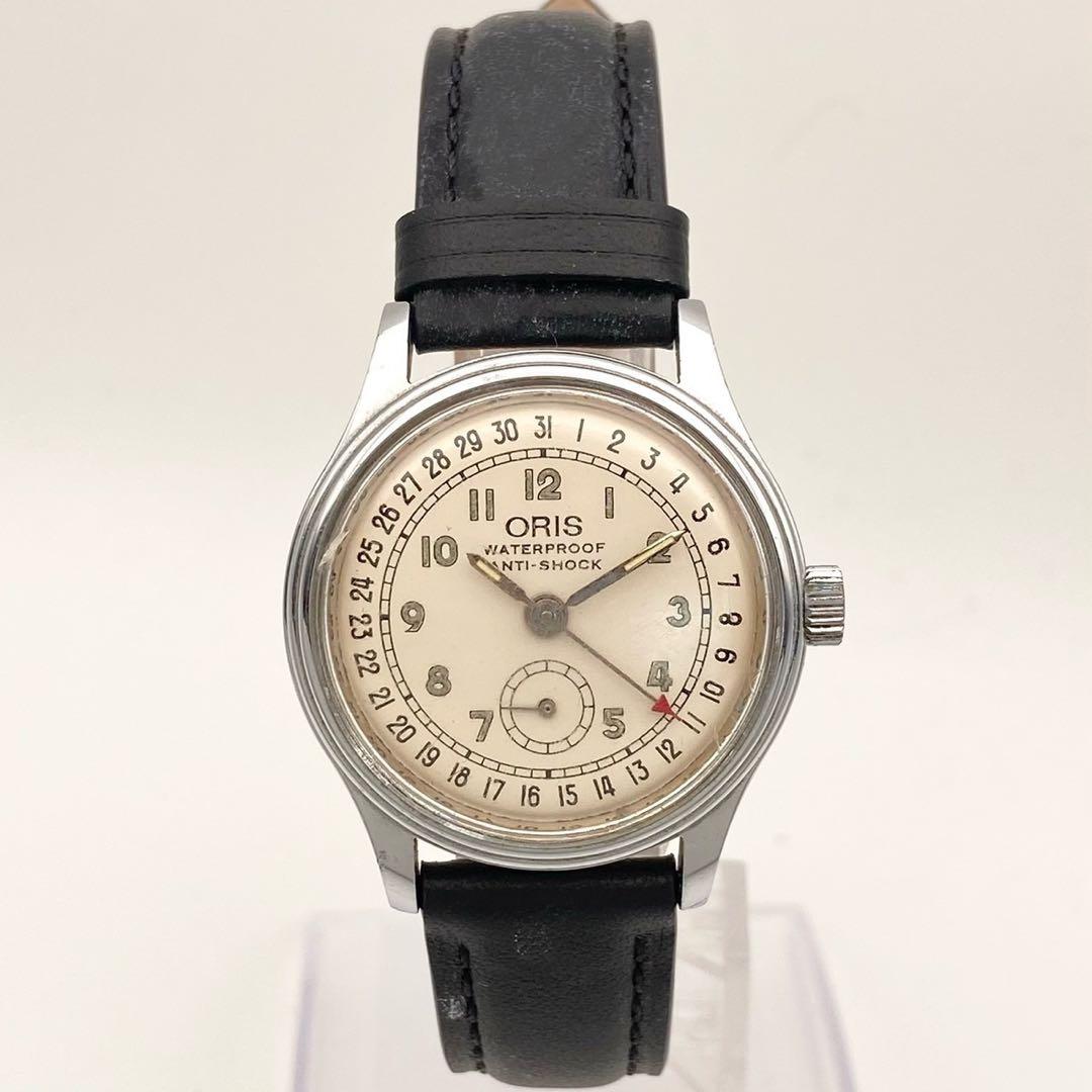 【稼働】ORIS ポインターデイト 手巻き時計 スモセコ ヴィンテージ メンズ