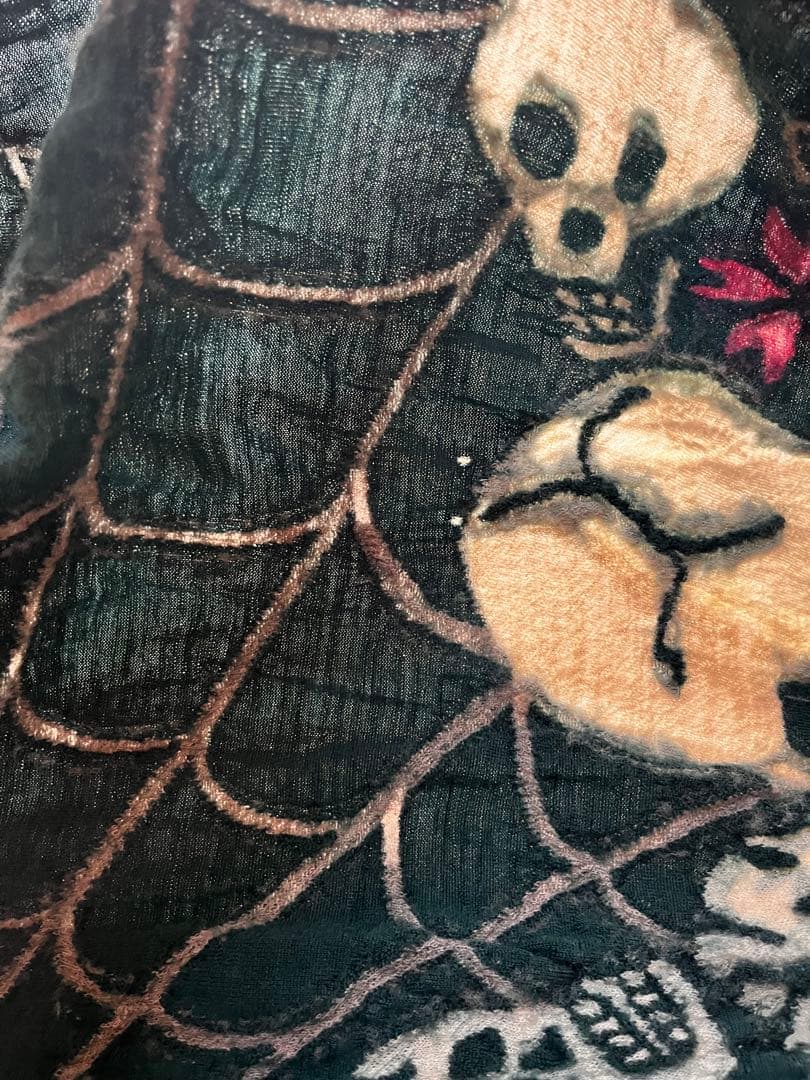 【KAPITAL】初期 縮絨ウールマフラー スカル柄