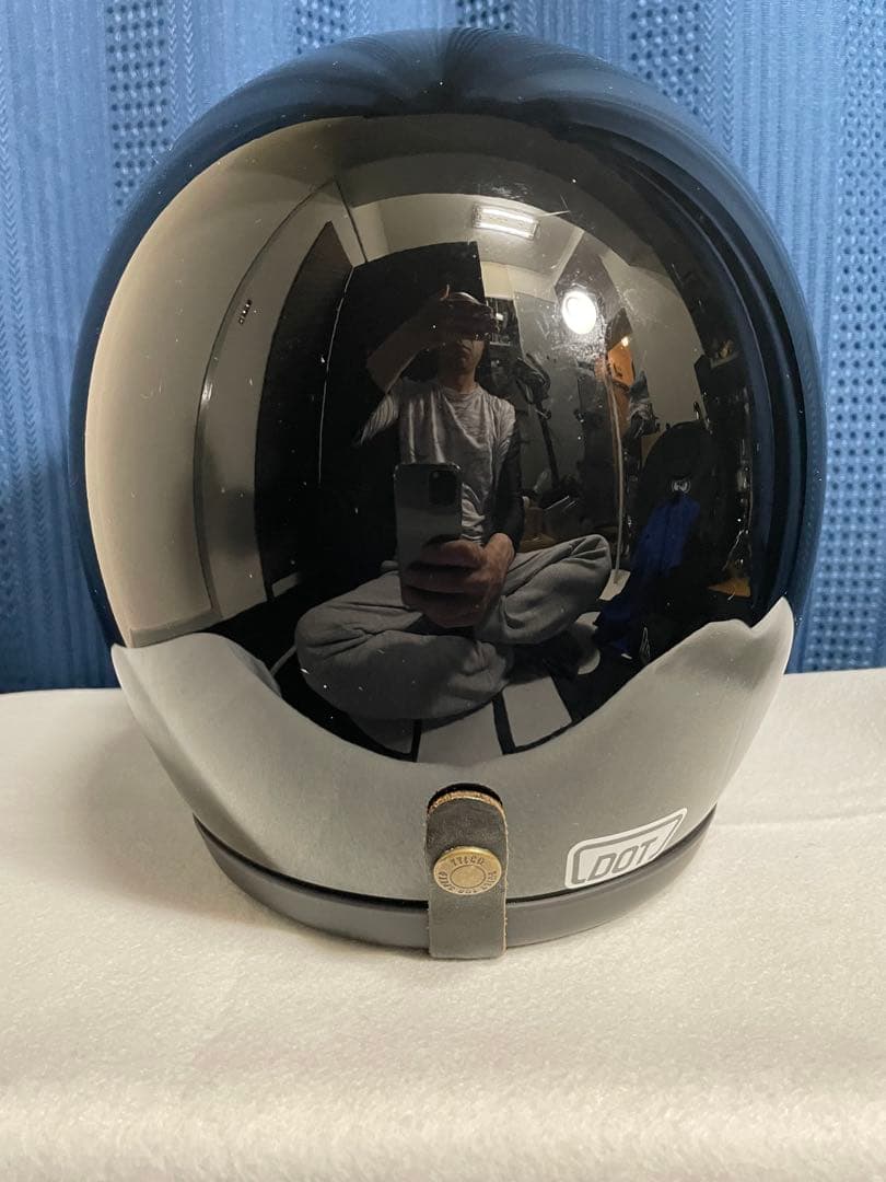 tt&co スーパーマグナムダブルストラップ仕様ヘルメット　バブルシールドミラー