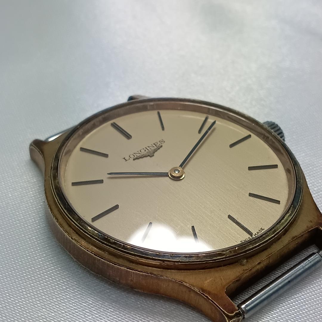 【稼働品】ロンジン ラウンド ステンレススチール ベルトなし ゴールド