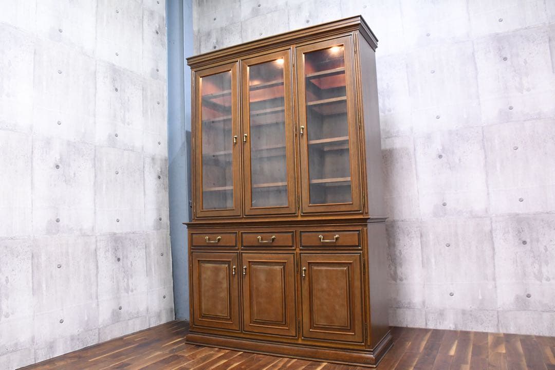 EAC15 マルニ木工 地中海 ロイヤル カップボード 照明付き 飾り棚