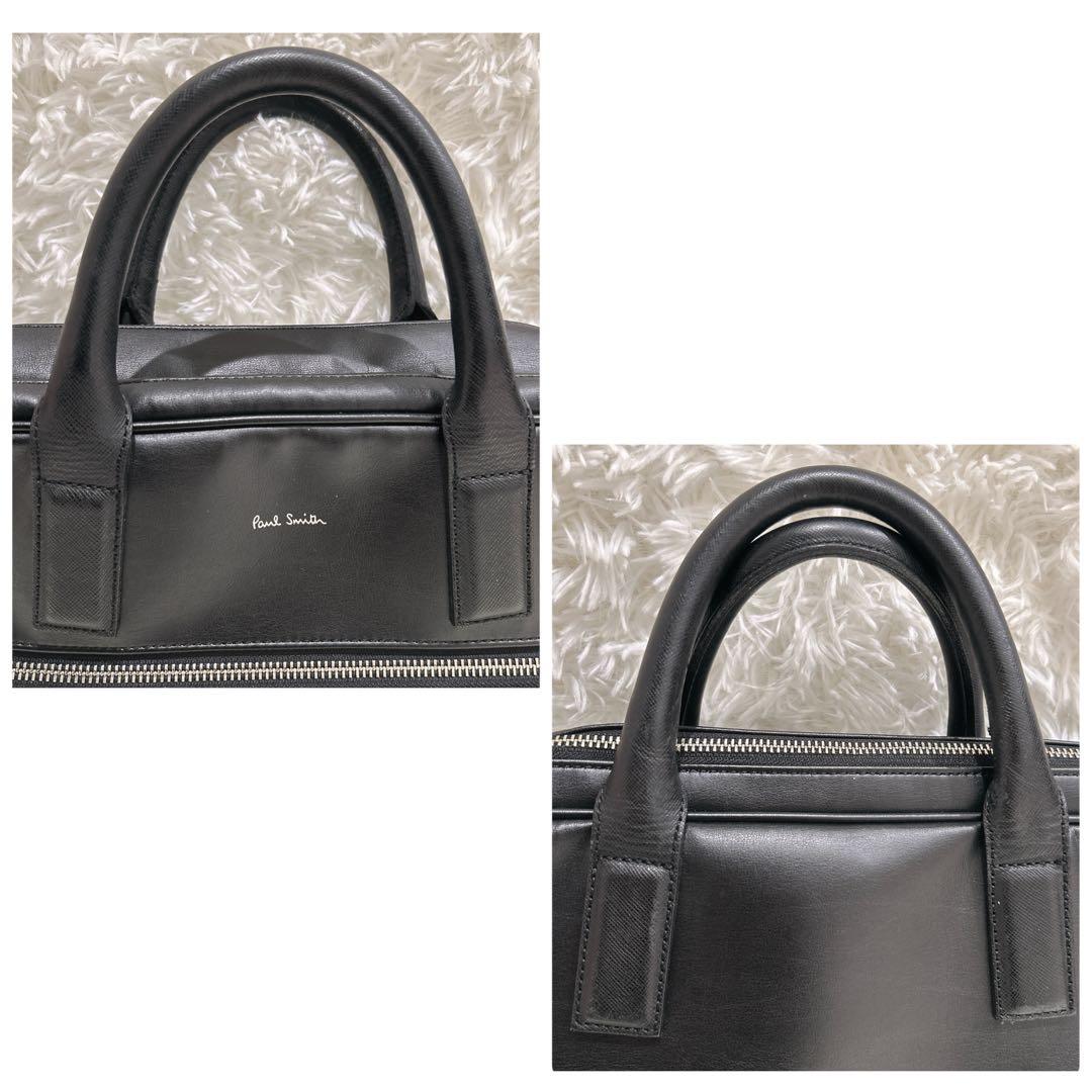 ポールスミス ビジネスバッグ ブリーフケース レザーブラック 2WAYショルダー