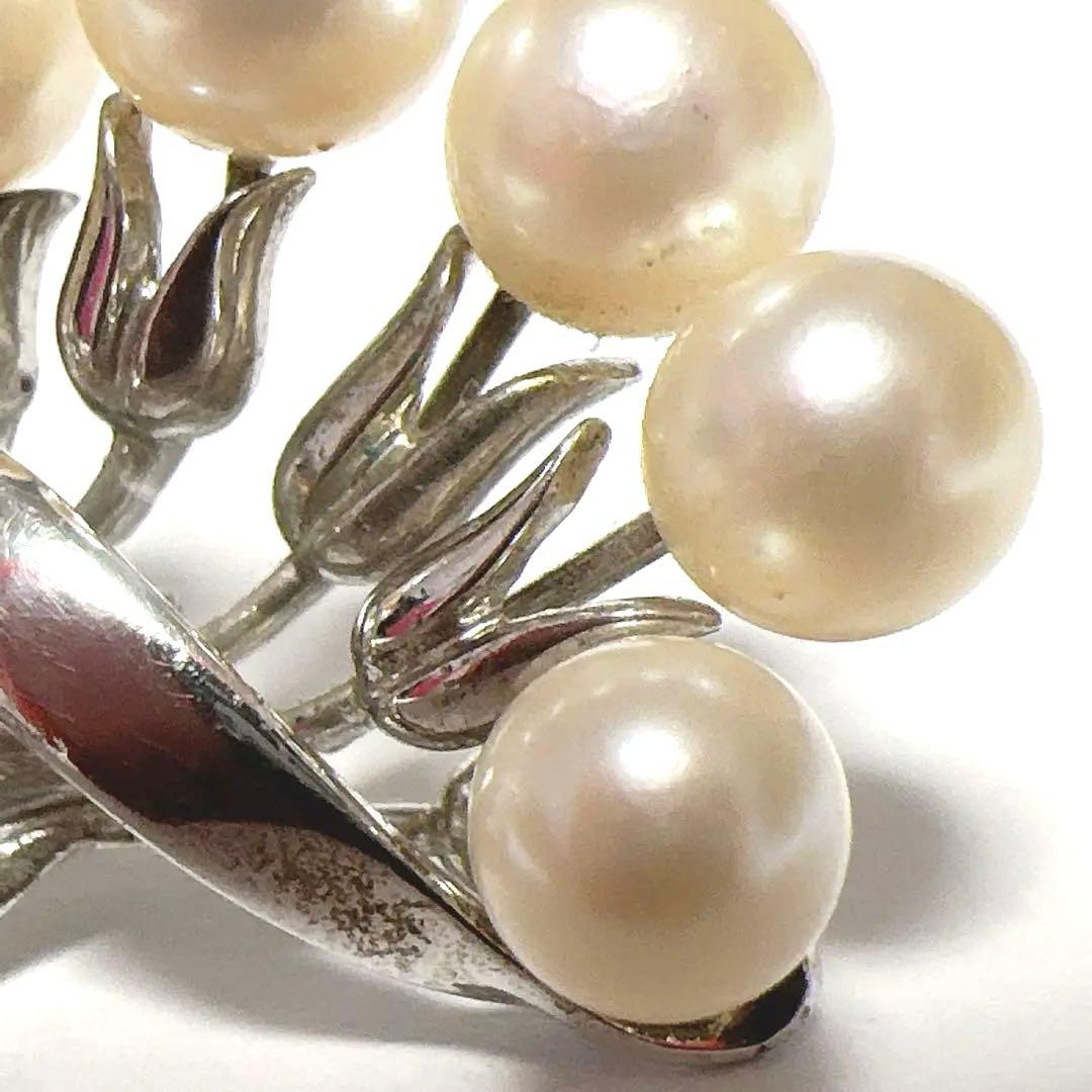 MIKIMOTO ミキモト　ブローチ　パール　SVシルバー