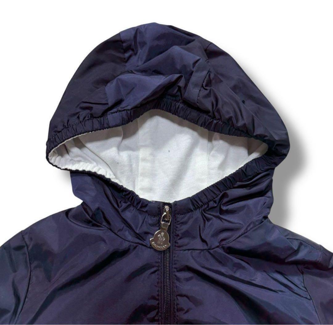ネイビー ジップアップジャケット フード付き