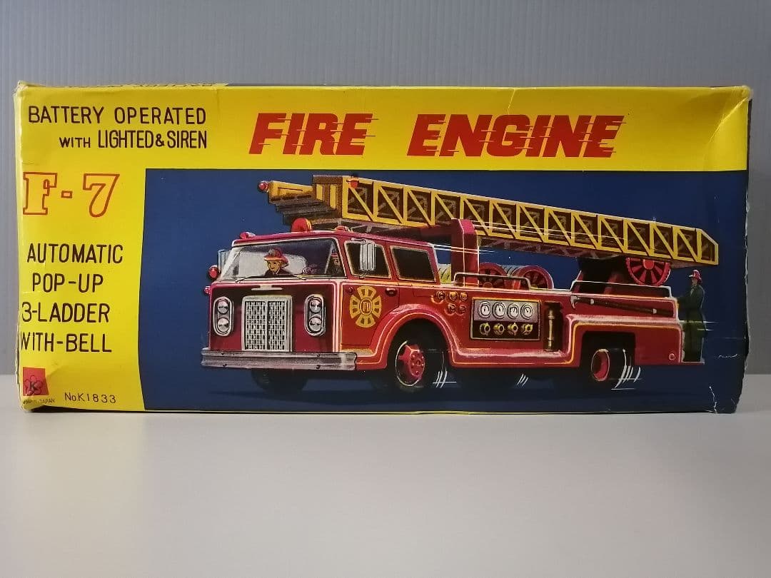 アメリカ型 ハシゴ消防車　電動 / ブリキ　光球商会