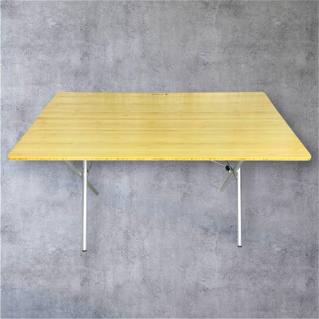 【美品】 peakワンアクションテーブル　竹 【ハイ&ロングタイプ】