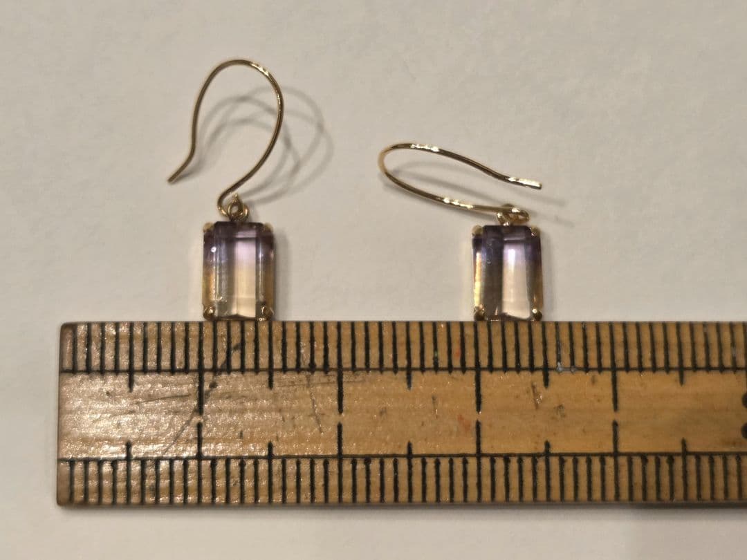 アメトリン フックピアス 18K