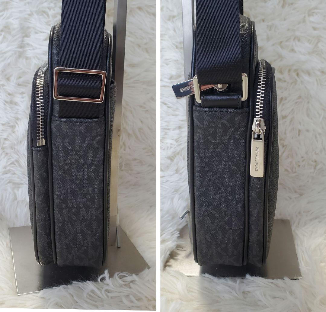 【美品】MICHAEL KORS ショルダーバッグ MKロゴ シグネチャー 黒