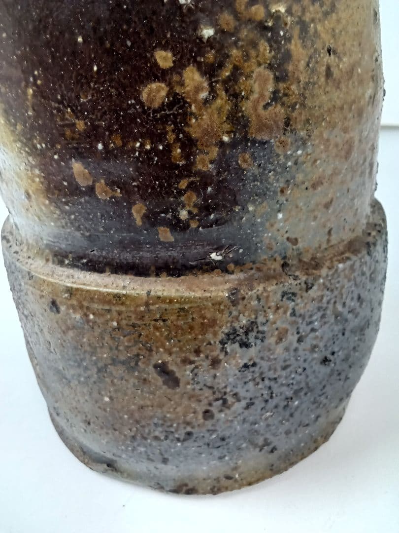 備前焼 耳付花入 花器 花瓶【人間国宝 伊勢崎淳】茶道 華道 美術品 工芸品