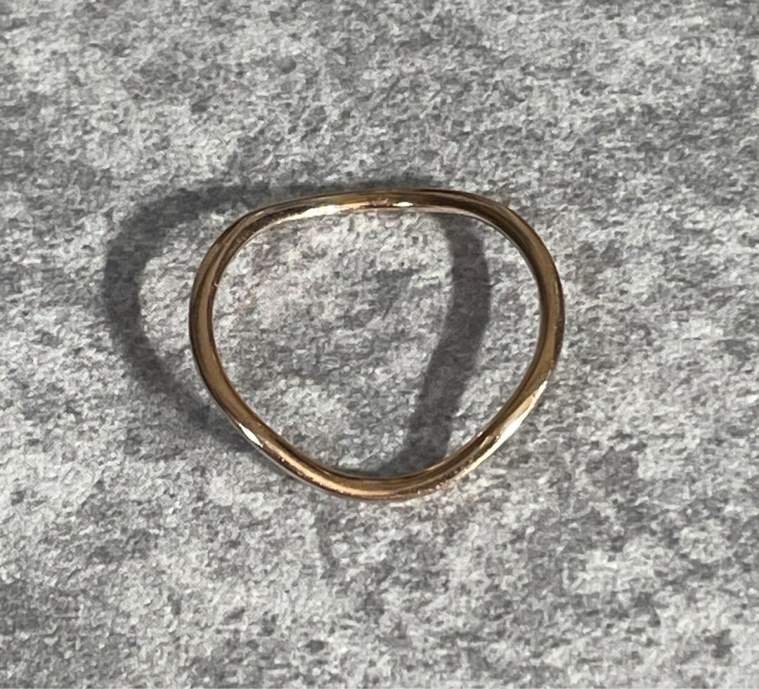 agete K10 ウェーブリング