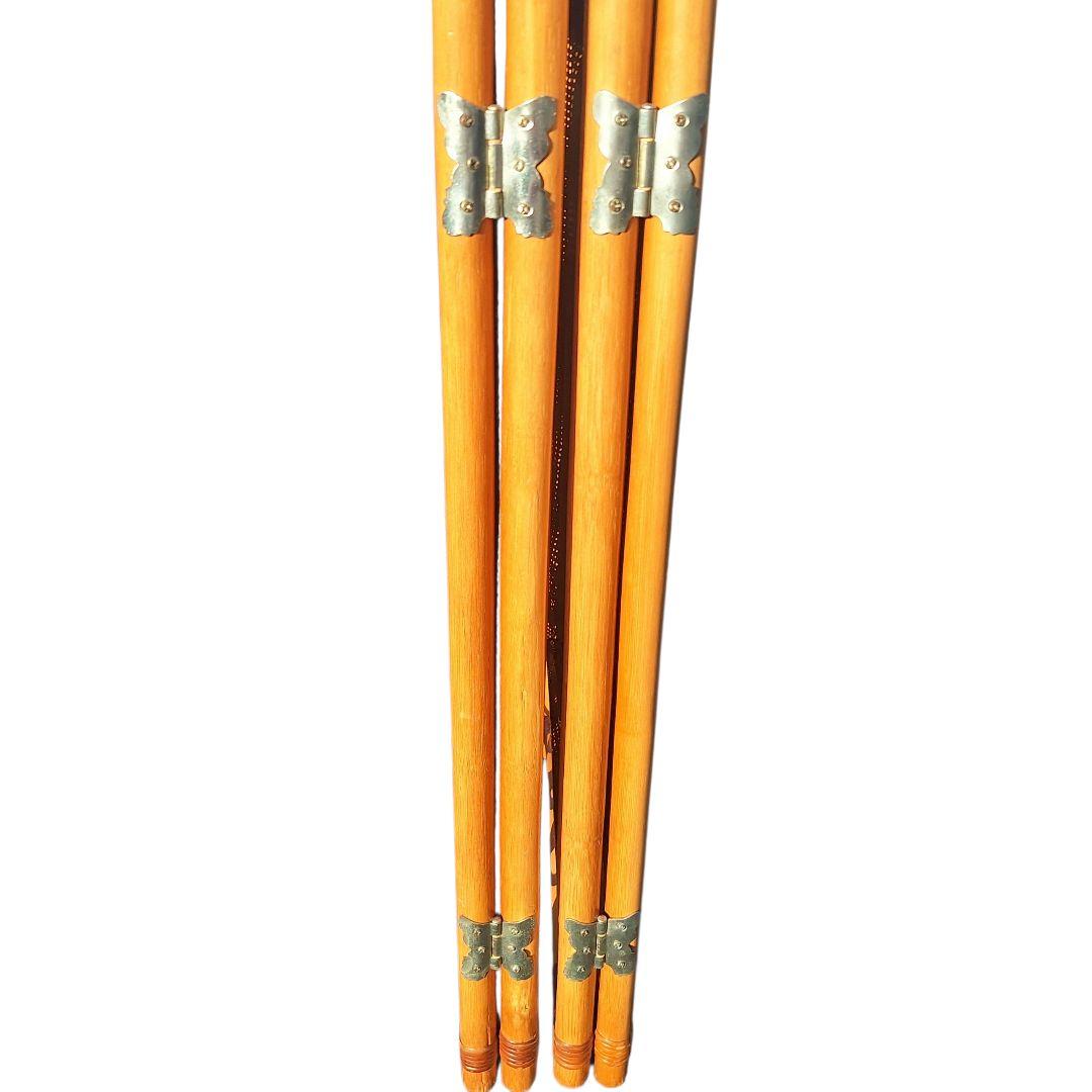 KOIZUMI ラタン衝立 4連 高さ150cm 廃盤 希少 小泉産業製