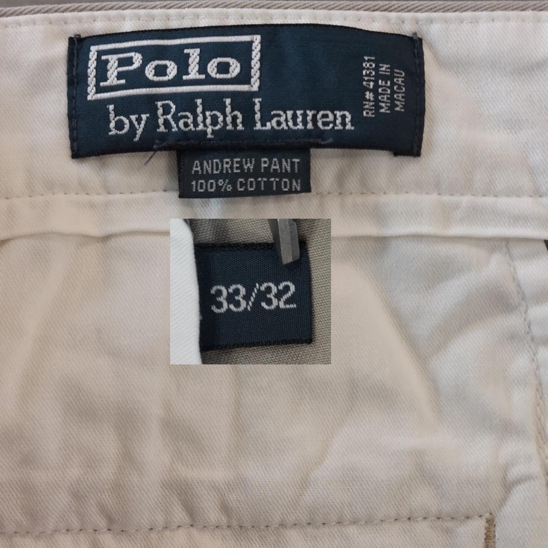 ポロバイ ラルフローレン W33 ポロチノ チノパン 古着 アンドリュー 90s