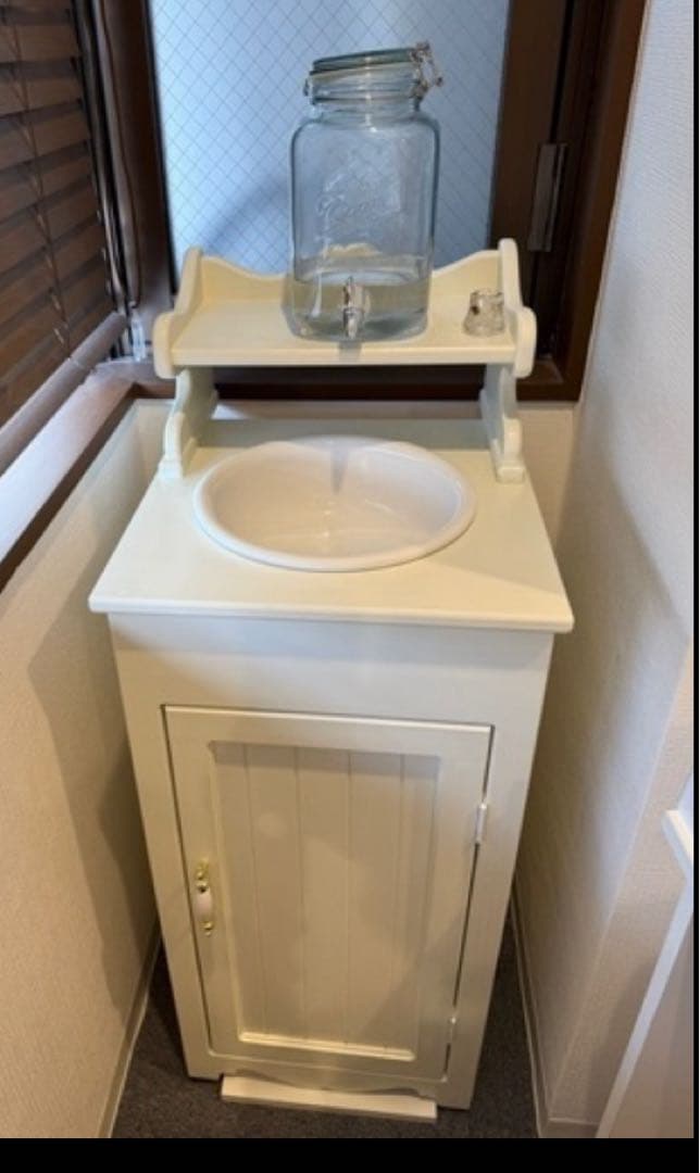 自宅サロン洗面台　簡易手洗い洗面台家具42cmx42cm イベント設置