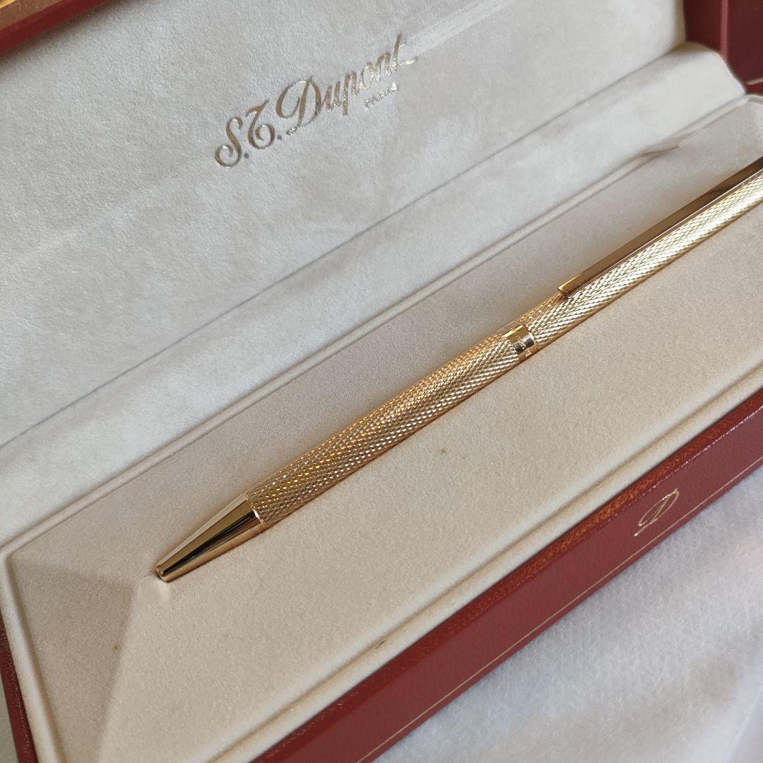 S.T.Dupont デュポン ツイスト式ボールペン　ゴールド フランス製
