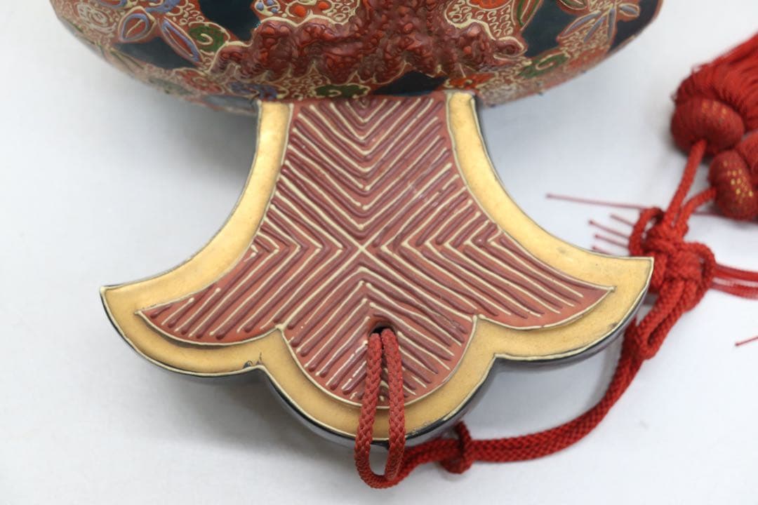 九谷焼　打ち出小槌　敷付　松竹梅　縁起物　置物　送料込み251023