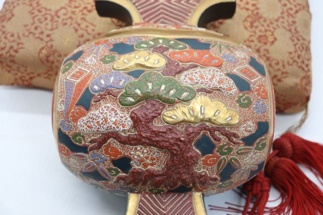 九谷焼　打ち出小槌　敷付　松竹梅　縁起物　置物　送料込み251023