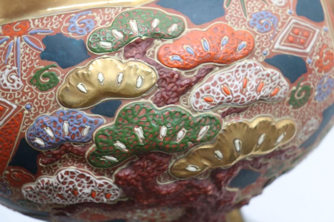 九谷焼　打ち出小槌　敷付　松竹梅　縁起物　置物　送料込み251023