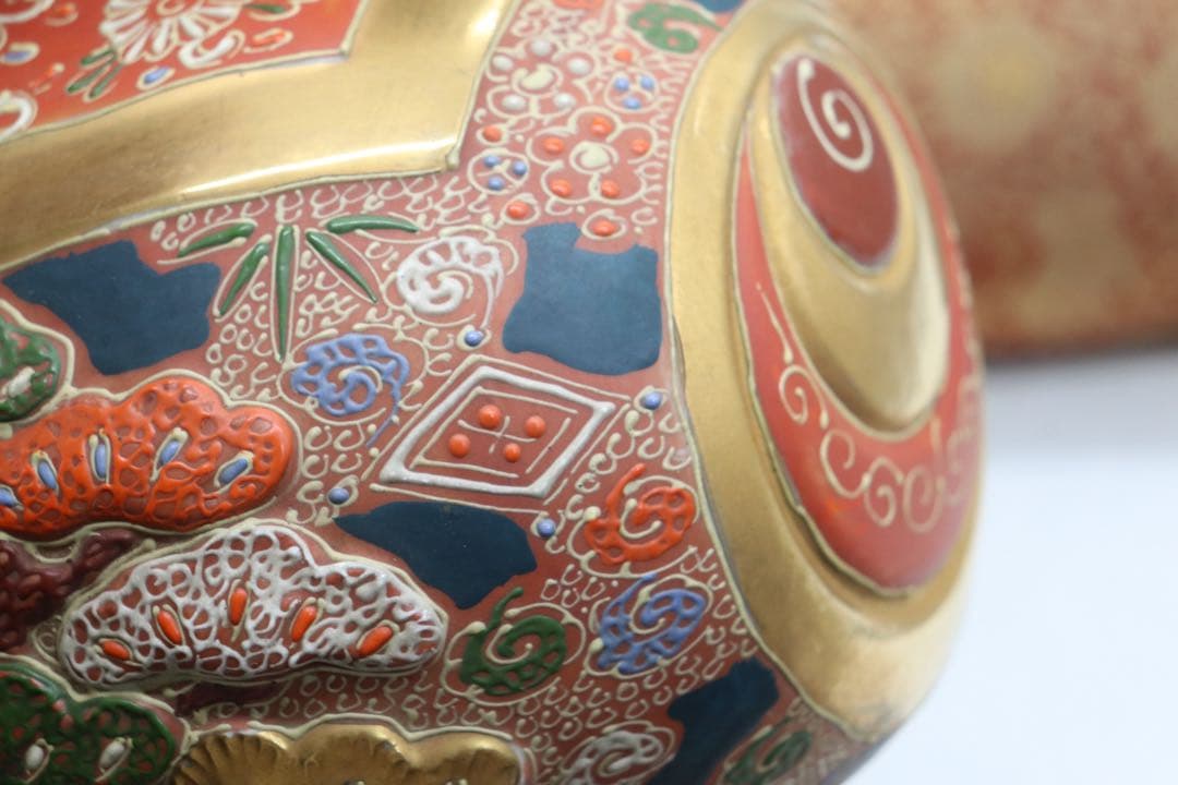 九谷焼　打ち出小槌　敷付　松竹梅　縁起物　置物　送料込み251023