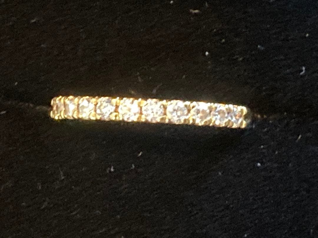 K18 天然ダイヤモンド ハーフエタニティリング 0.3ct H&C