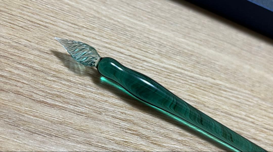 pentonote オリジナル ガラスペン しのぶの翠色。