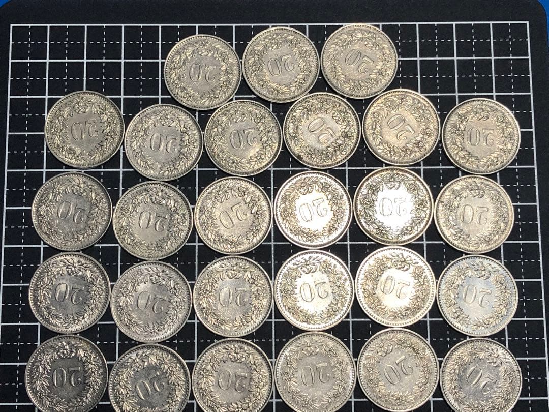 4005【スイス】1955-2015年20サンチーム　硬貨　年号別揃い　57枚