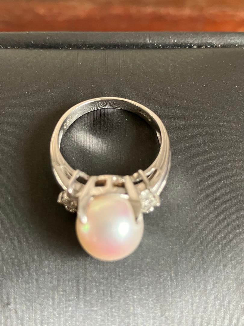 真珠　本真珠　指輪　リング　プラチナ　高島屋　ダイヤ　美品