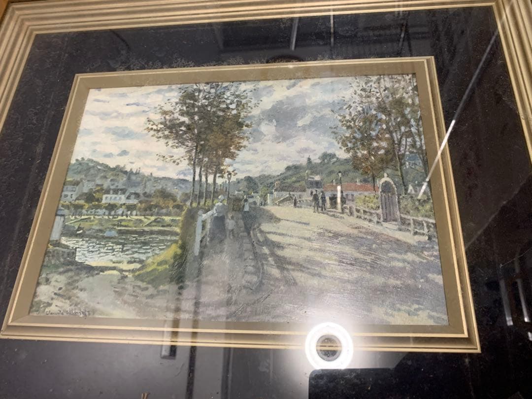 絵画　モネ　バージバルのセーヌ　直輸入複製名画♪