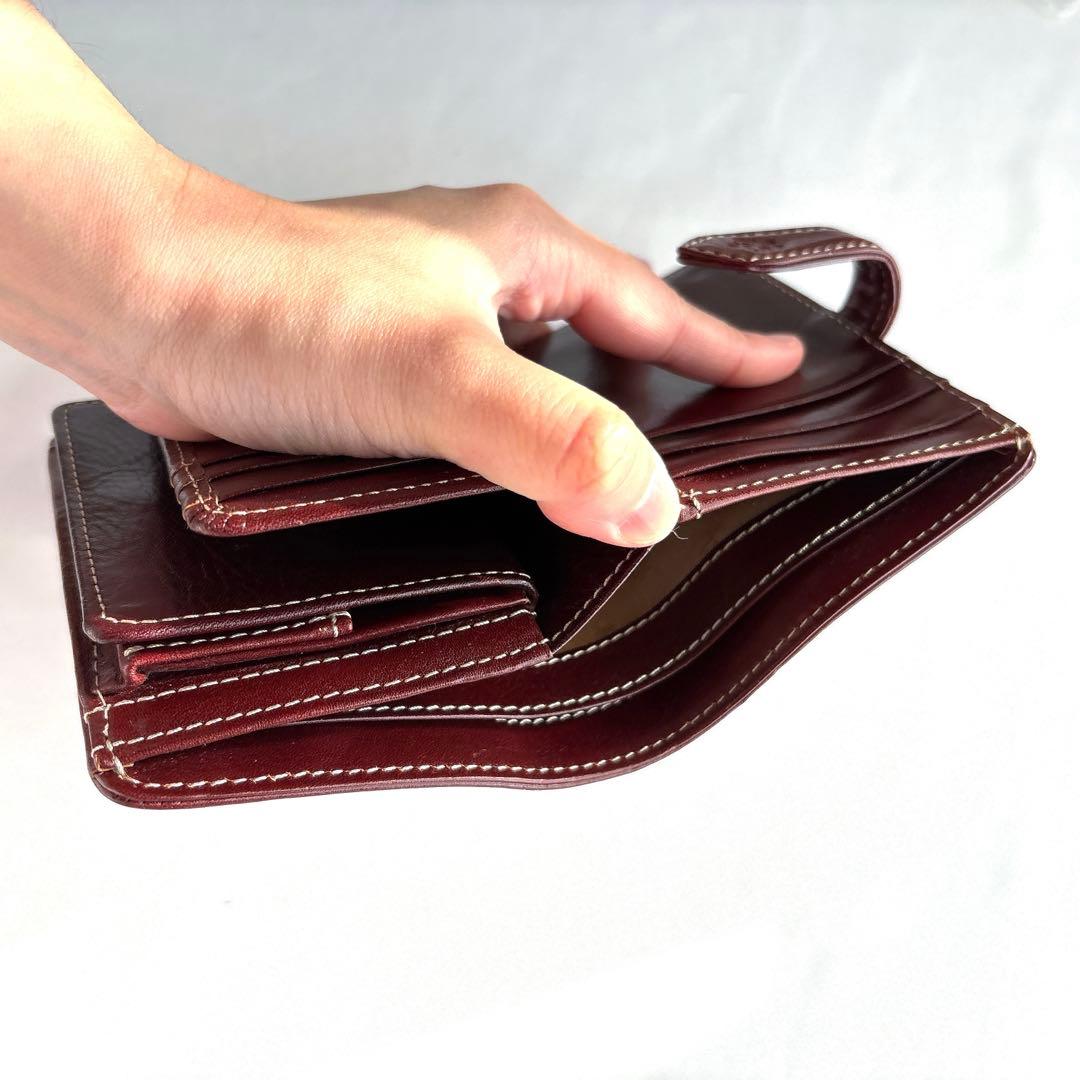 Dakota ダコタ フィオラシリーズ 花柄 小銭入れ付　二つ折り財布 レッド