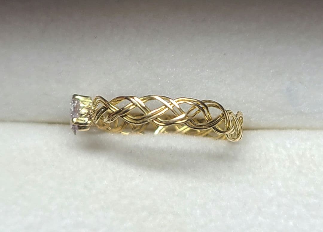 美しいリングさん★ピンクダイヤモンド&バターリャパライバトルマリン18Kリング★