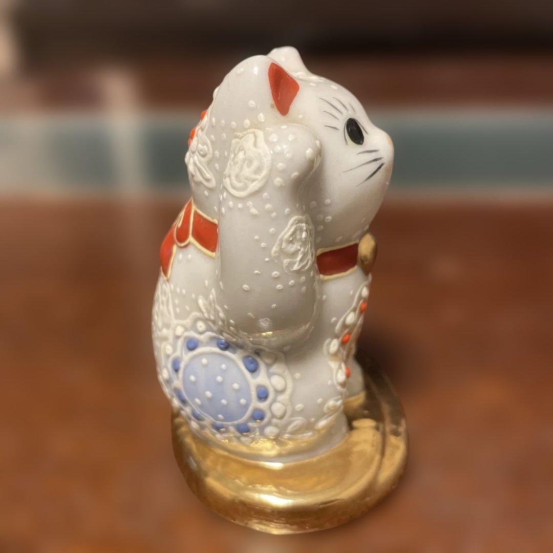 最終価格 ☆ 陶器製 九谷焼 招き猫 チャーム セット 幸運 金運