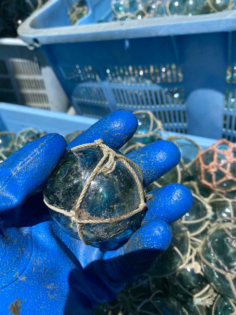 漁具　ガラス玉100個　浮子　漁師　網無し