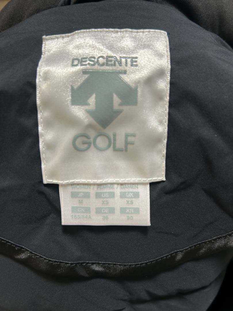 DESCENTE GOLF レディースダウンベスト ブラック