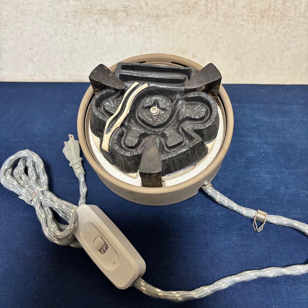 美品/炉釜/風炉釜/唐銅朝鮮風炉/野々田製電熱器/敷板/茶道具/お点前道具