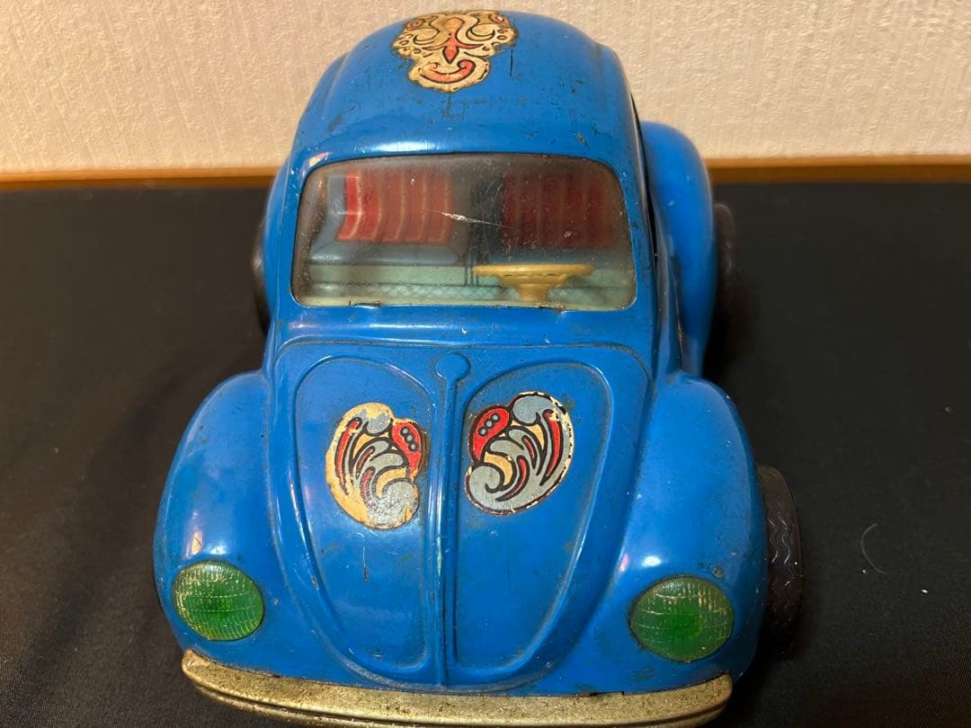 日本製/当時物/レトロ/アサヒ玩具/asahi toy/VW/車/ブリキ/青