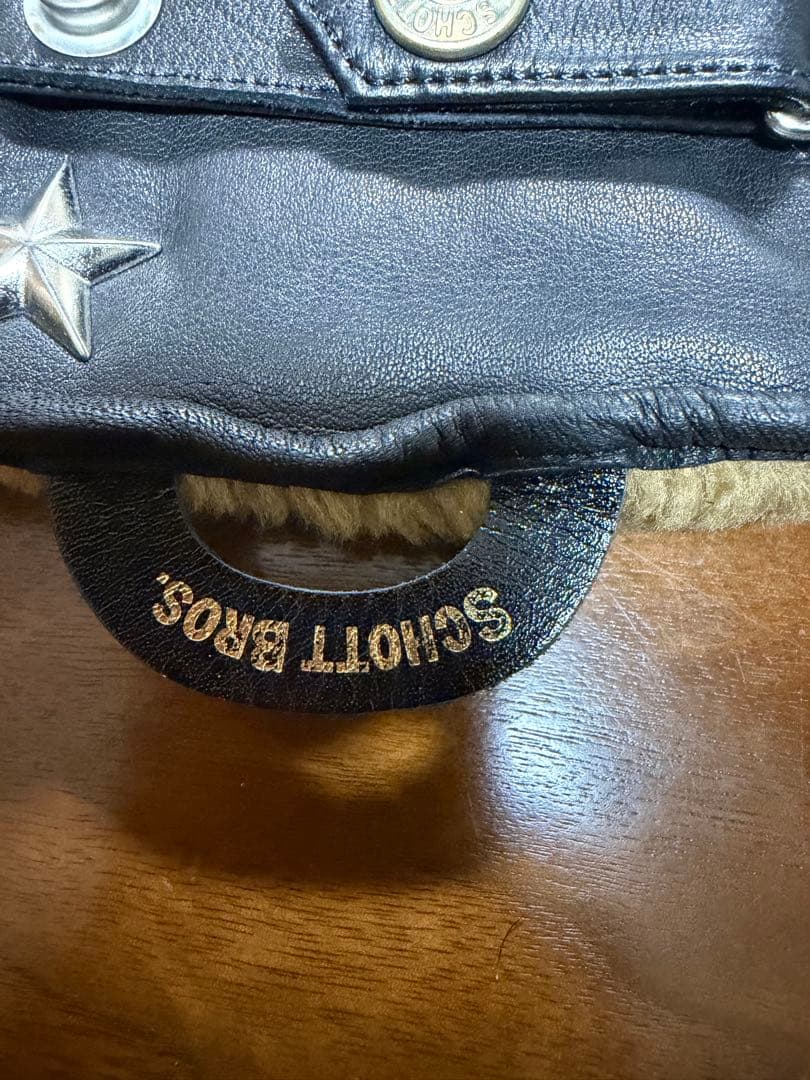 Schott レザー手袋 黒 ワンスター　ショット　ブラックレザー