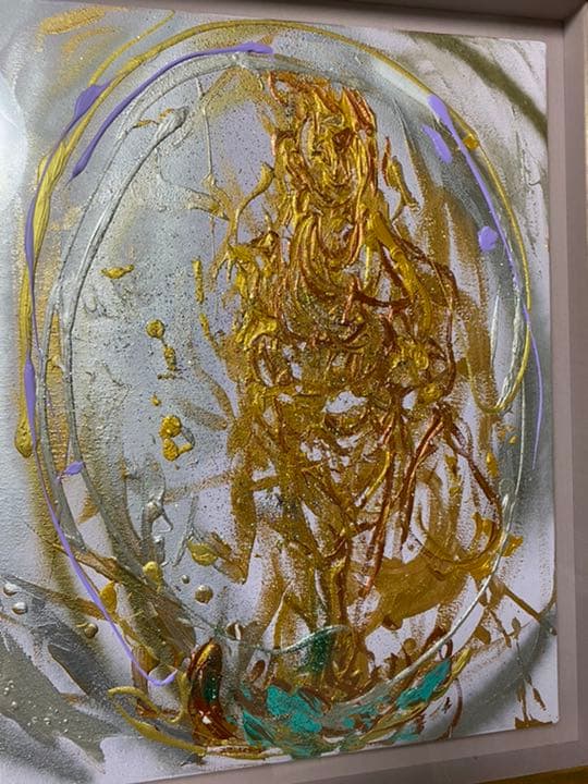 絵画　大西浩仁さんの書いた絵、「夕日ただ笑うだけ」の本