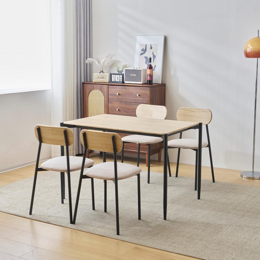 大人気！ダイニングテーブルセット4人用 5点セット　4人掛け　NATURAL