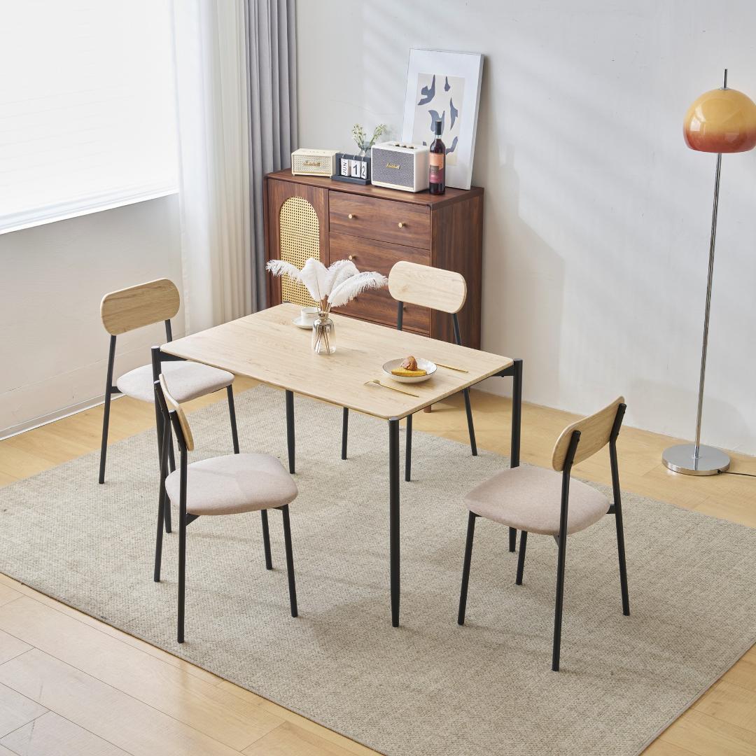 大人気！ダイニングテーブルセット4人用 5点セット　4人掛け　NATURAL