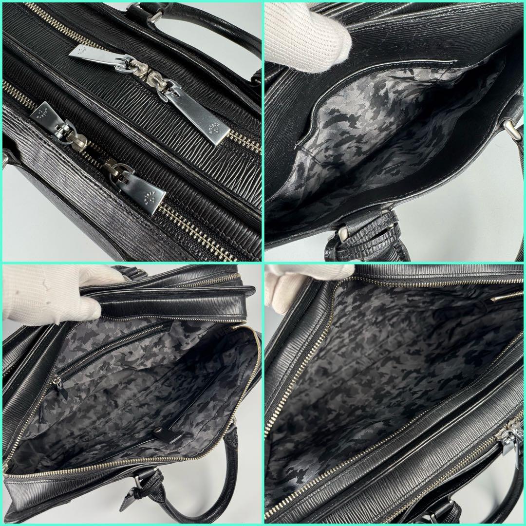 aniary アニアリ ウェーブレザー ビジネスバッグ ブリーフケース A4収納