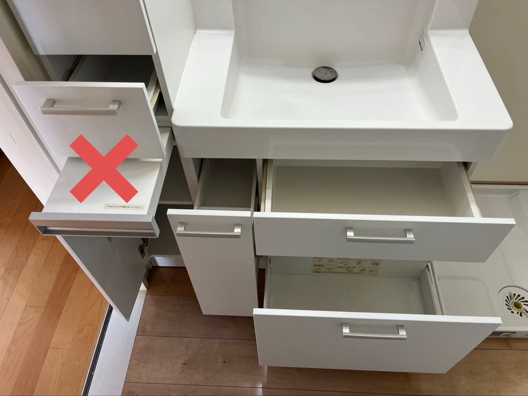 洗面化粧台② TOTO洗面化粧台、中古品、美品 3点セットより洗面化粧台のみ