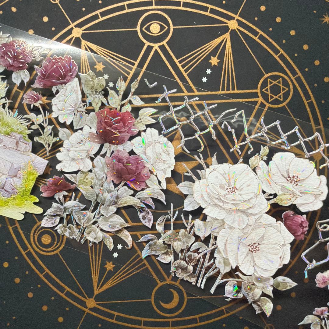 【8949】海外　マステ　中古巻　貝殻光マスキングテープ