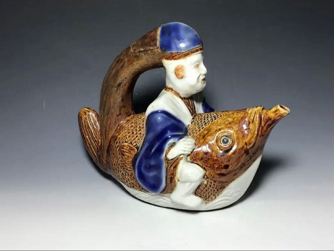 大幅値下げ❗️「古平戸」鯛乗恵比寿大黒文水注