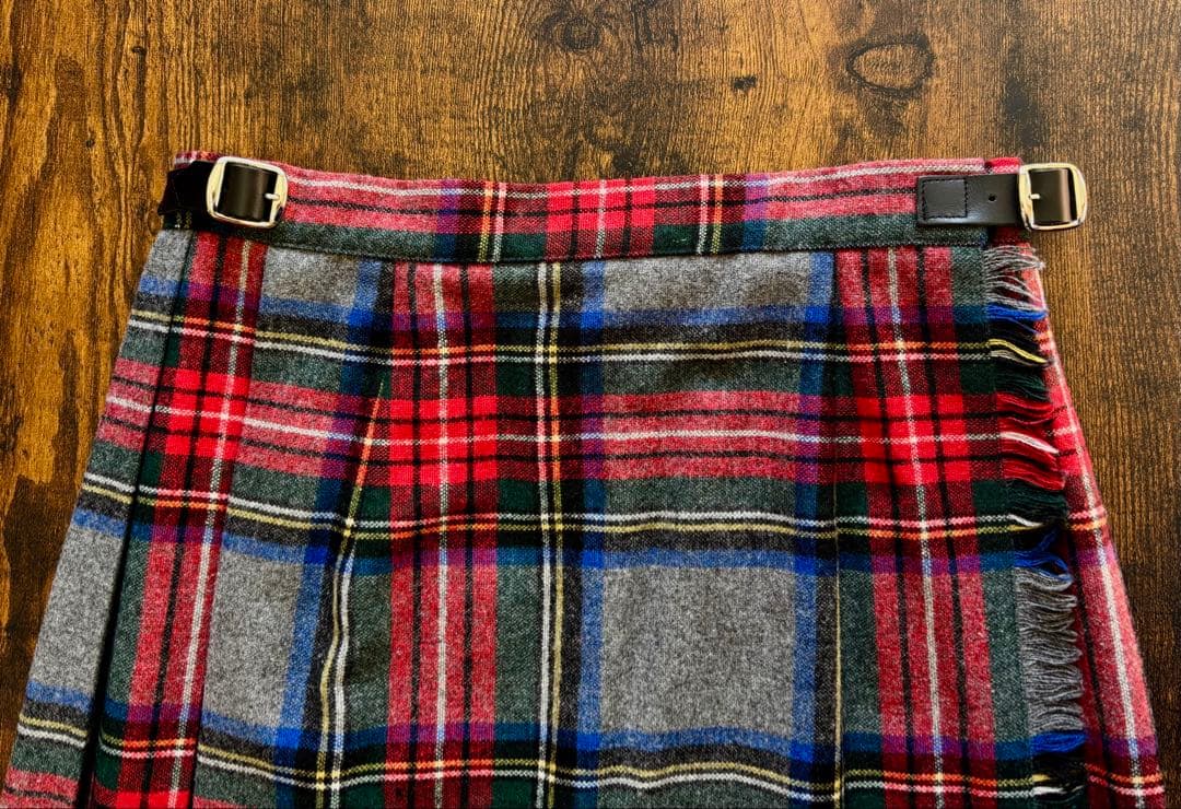 O 'Neil of Dublin ウールミックスキルトスカート ミモレ・半端丈