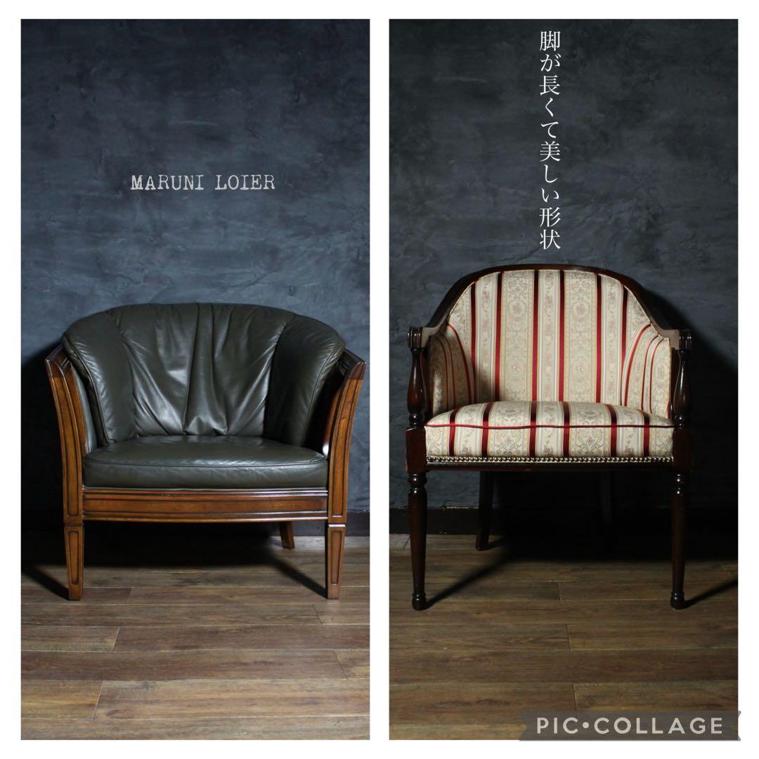 首都圏送無料〜輸入アンティーク家具 足高ソファ4＋イギリス テーブル　セット割