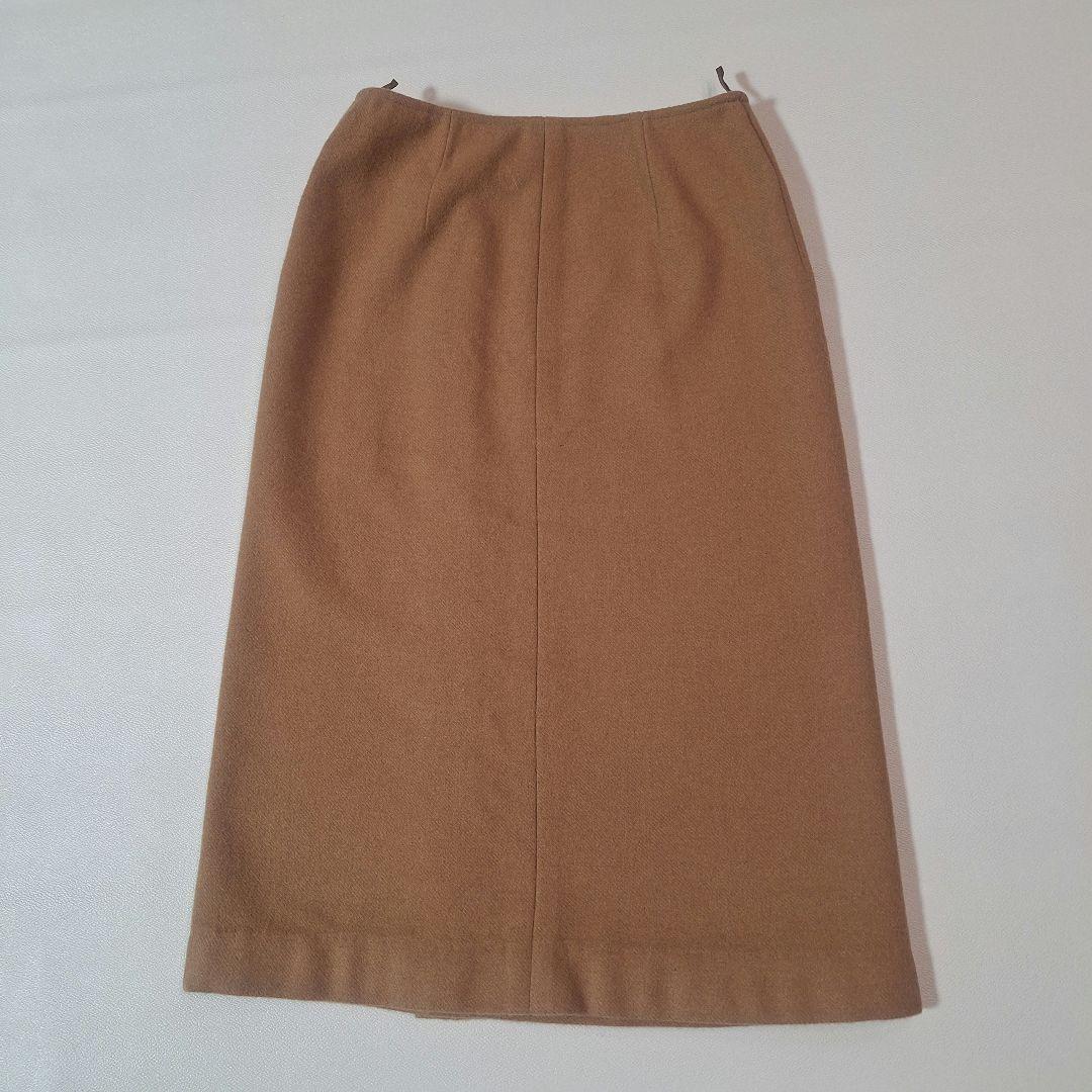 HERMES　マルジェラ期　キャメルヘア　アピベルト 【羊革】　巻きスカート