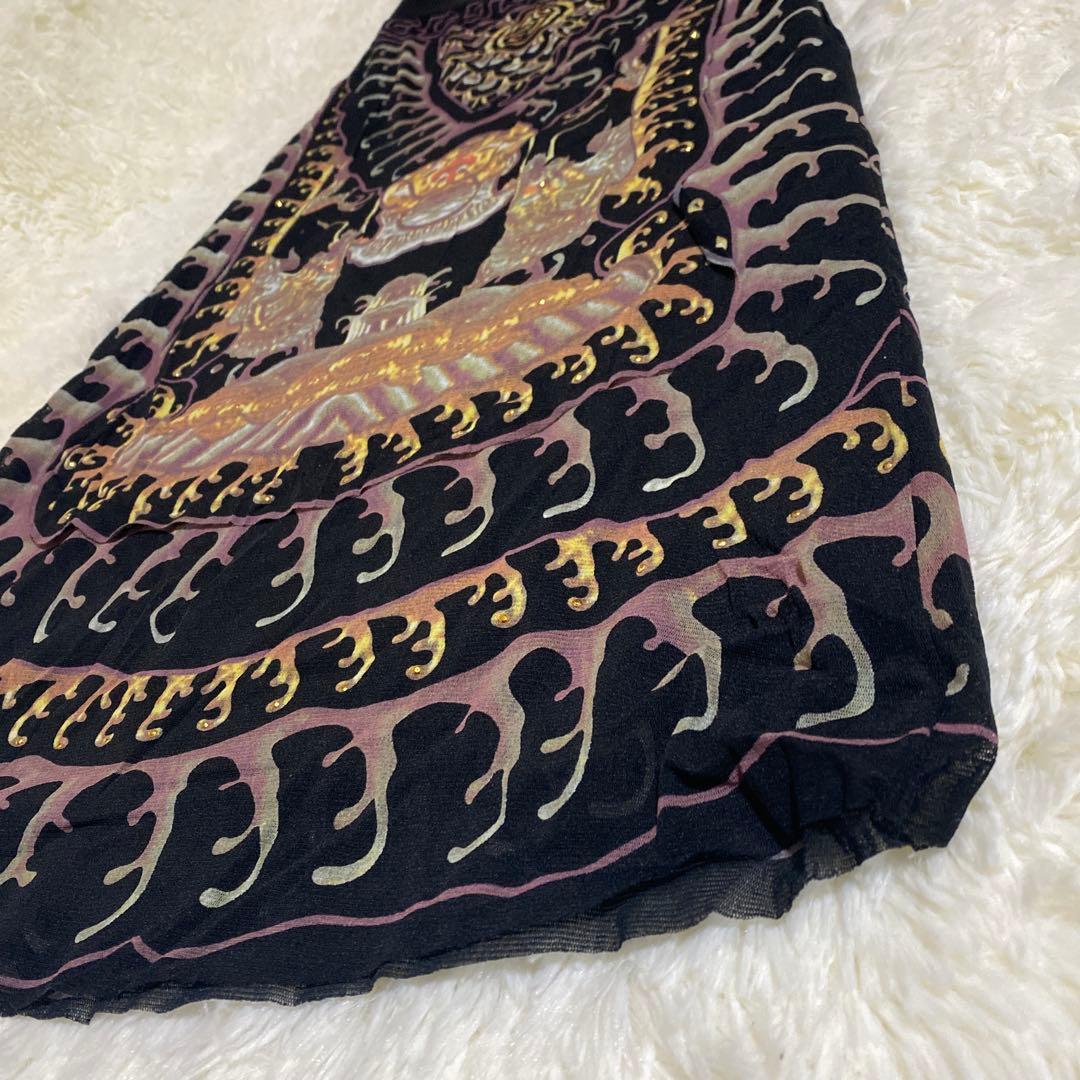【ヴィヴィアンタム】希少　曼荼羅　ドラゴン　パワーネット　ロングスカート　総柄