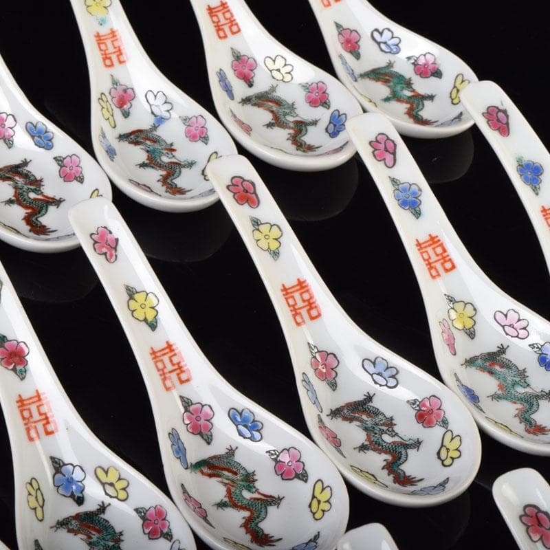 中国　景徳鎮　龍花文　レンゲ　24点まとめて　C　8592