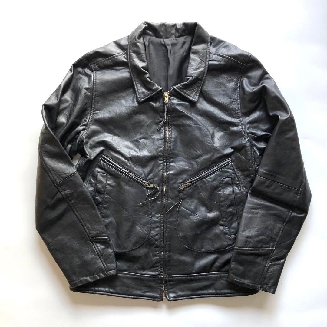 ★ヴィンテージ★シングルレザーライダースジャケット 70's 80's